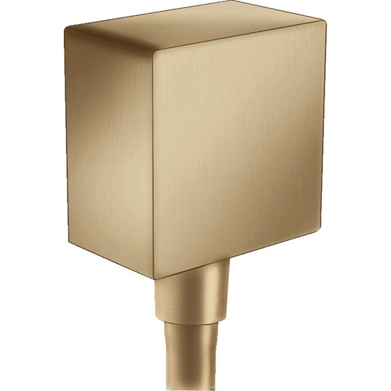 Шланговое подсоединение Hansgrohe FixFit Square 26455140, бронза - фото 
