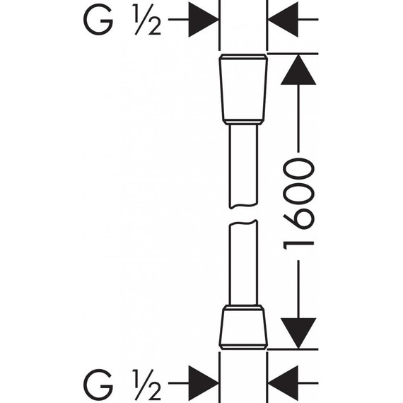 Душевой шланг Hansgrohe Isiflex 160 см 28276340, черный хром - фото 2