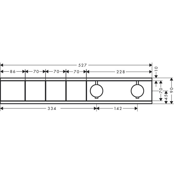 Смеситель для ванны с термостатом Hansgrohe RainSelect 15381700, белый - фото 2