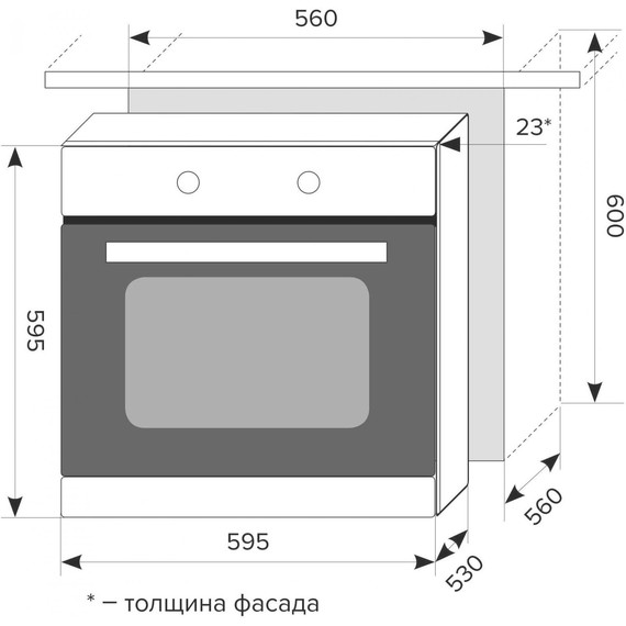 Электрический духовой шкаф Lex EDM 070 IX CHAO000192 - фото 3
