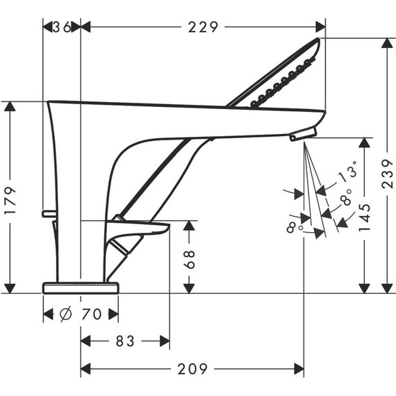 Смеситель для ванны Hansgrohe PuraVida 15432400, белый/хром - фото 3