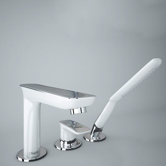 Смеситель для ванны Hansgrohe PuraVida 15432400, белый/хром - фото 2