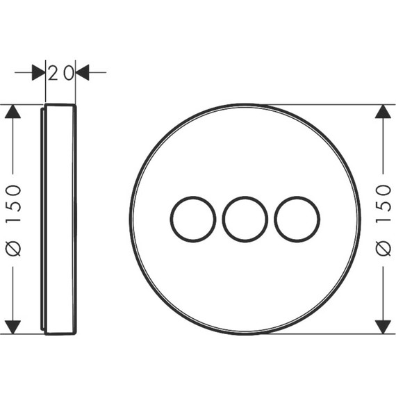 Переключатель потоков на три потребителя Hansgrohe ShowerSelect 15745000 - фото 4