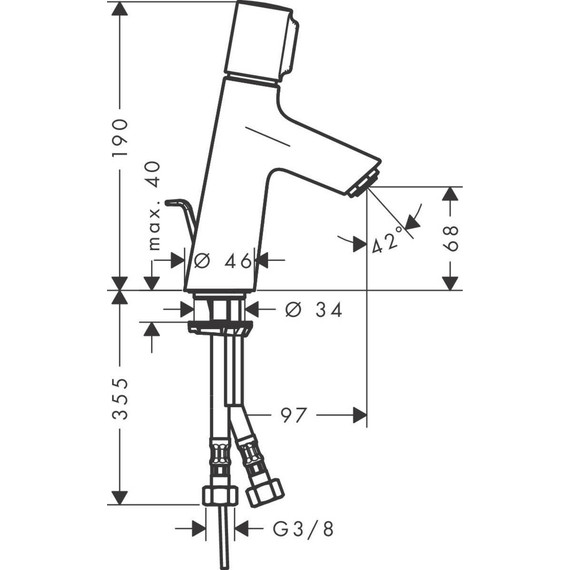 Смеситель для раковины Hansgrohe Talis Select S 72040000 - фото 9