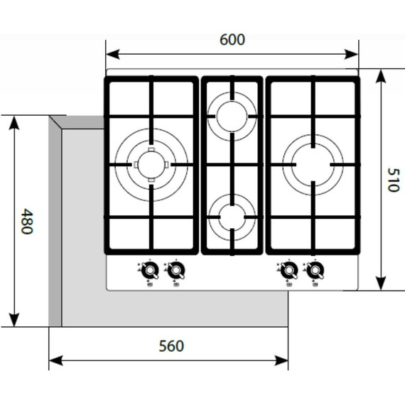 Газовая варочная поверхность Lex GVG 643C BL CHAO000201 - фото 10