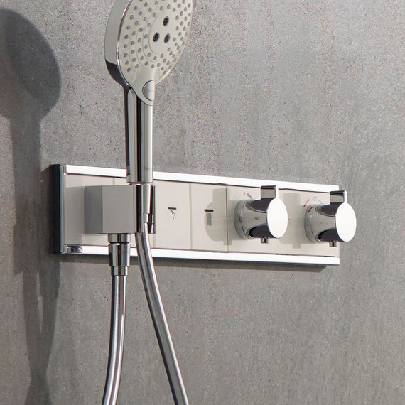 Смеситель для душа с термостатом Hansgrohe RainSelect 15356400, белый/хром - фото 2