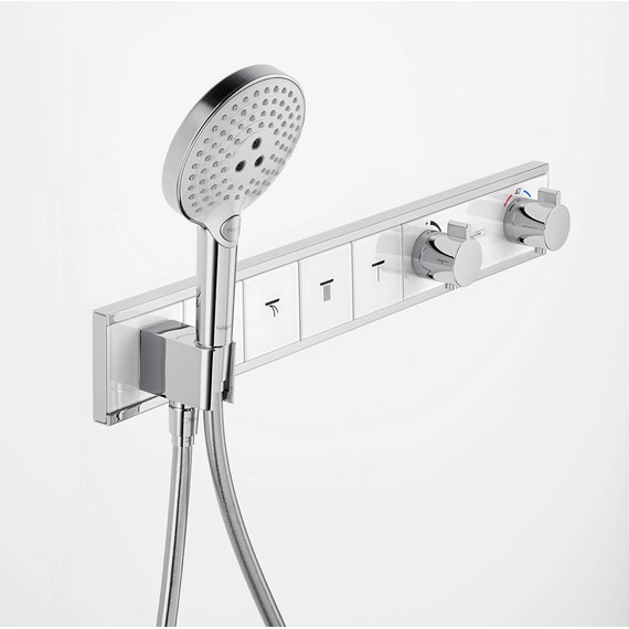 Смеситель для душа с термостатом Hansgrohe RainSelect 15357400, белый/хром - фото 2