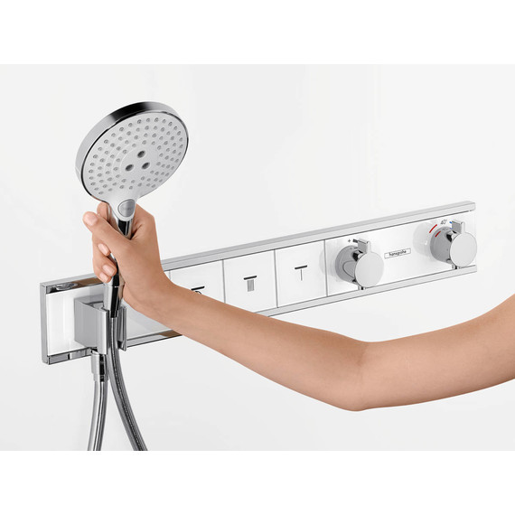 Смеситель для душа с термостатом Hansgrohe RainSelect 15357400, белый/хром - фото 8