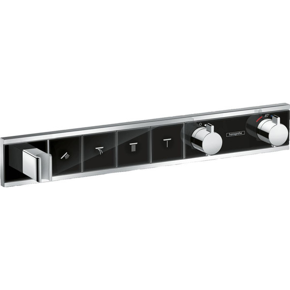 Смеситель для душа с термостатом Hansgrohe RainSelect 15357600, черный/хром - фото 