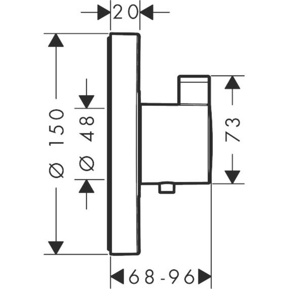 Термостат для душа Hansgrohe ShowerSelect S Highflow 15741000 - фото 2