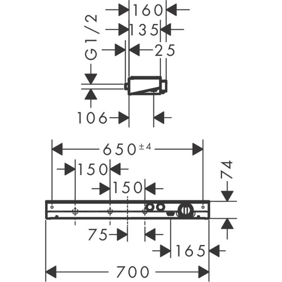 Смеситель для душа с термостатом Hansgrohe ShowerTablet Select 700 13184400, белый/хром - фото 5