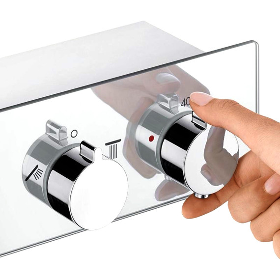 Смеситель для ванны с термостатом Hansgrohe ShowerTablet 600 13109000 - фото 3