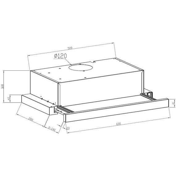 Вытяжка Lex Hubble G 2M 600 Ivory Light CHAT000068 (белый антик стекло) - фото 2