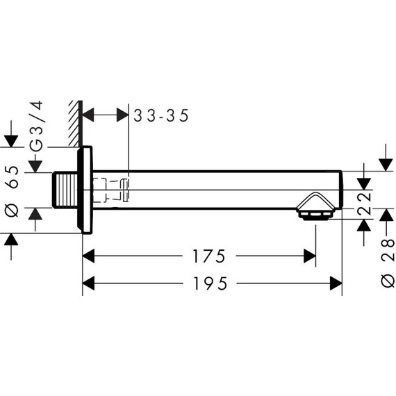 Излив для ванны Hansgrohe Talis S 72410000 - фото 2