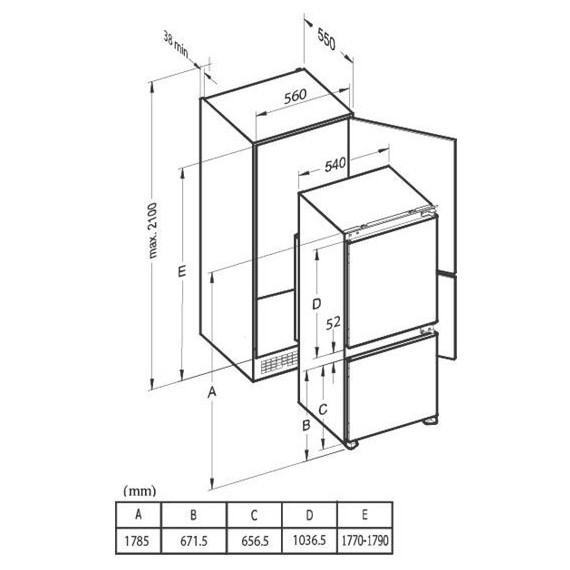 Встраиваемый двухкамерный холодильник Zigmund & Shtain BR 03.1772 SX - фото, картинка 9 Встраиваемый двухкамерный холодильник Zigmund & Shtain BR 03.1772 SX - фото 9