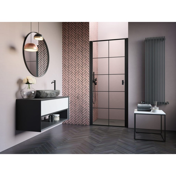 Душевая дверь Radaway Nes 8 Black DWJ I Factory 70 см 10076070-54-55L (стекло 8 мм), черный/прозрачное - фото 2