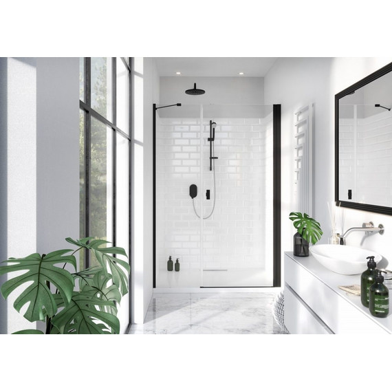 Душевая дверь Radaway Nes 8 Black DWS 100 см 10078100-54-01R (стекло 8 мм), черный/прозрачное - фото 4