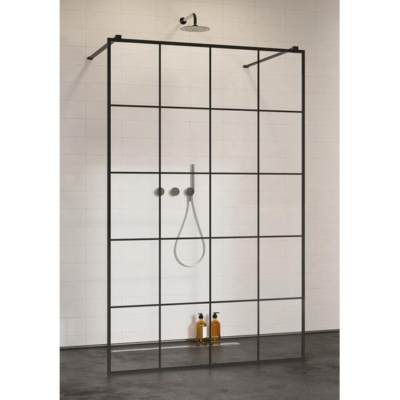 Душевая перегородка Radaway Modo X Black I Factory 130х200 см 388334-54-57 (стекло 10 мм), черный/прозрачное - фото 