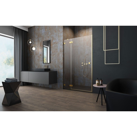 Душевая дверь Radaway Essenza Pro Gold DWJ 80 см 10099080-09-01L, золото/прозрачное - фото 2