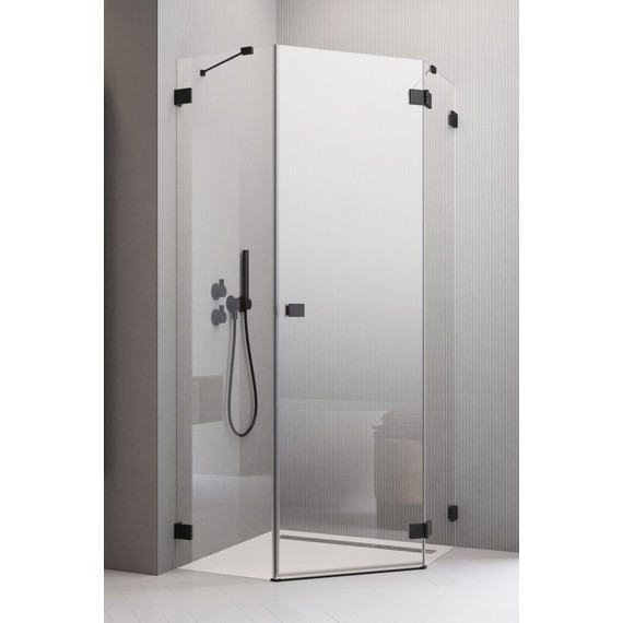 Душевое ограждение Radaway Essenza Pro Black PTJ 100х90 см R, черный/прозрачное - фото 