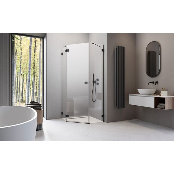 Душевое ограждение Radaway Essenza Pro Black PTJ 100х100 см L, черный/прозрачное - фото 3