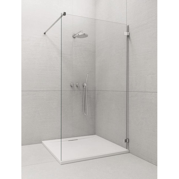 Душевая перегородка Radaway Euphoria Walk-in V 120х200 см 383114-01-01 (стекло 8 мм) , хром/прозрачное - фото 