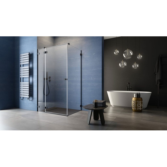 Душевое ограждение Radaway Essenza Pro Black KDJ 100х80 см L, черный/прозрачное - фото 3