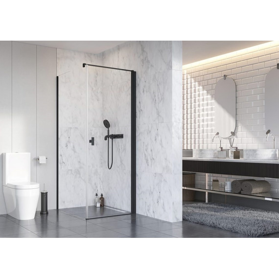 Душевое ограждение Radaway Nes Black KDJ I + S1 100х100 см R, черный/прозрачное - фото 2