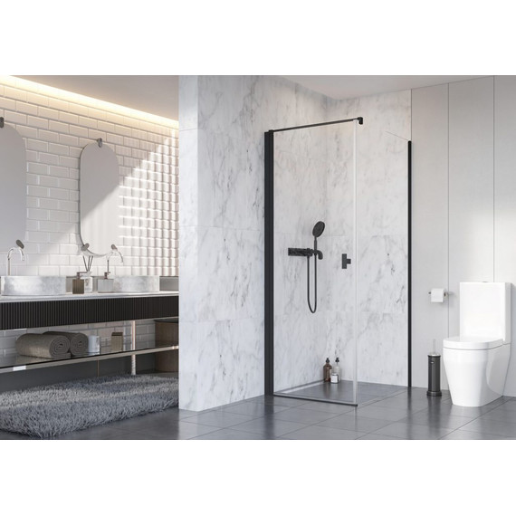 Душевое ограждение Radaway Nes Black KDJ I + S1 100х75 см L, черный/прозрачное - фото 2