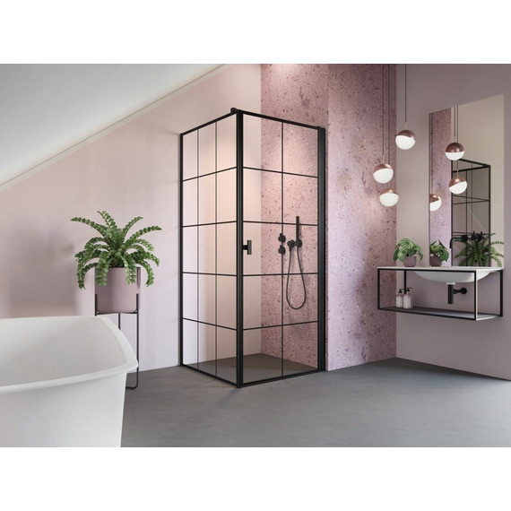 Душевое ограждение Radaway Nes Black KDJ I Factory + S1 100х75 см R, черный/прозрачное - фото 2