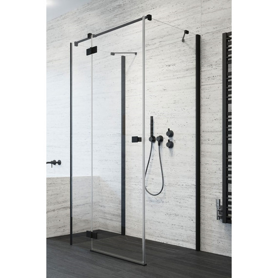 Душевое ограждение Radaway Essenza New Black KDJ+S 120х100 см L, черный/прозрачное - фото 