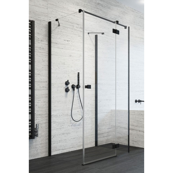 Душевое ограждение Radaway Essenza New Black KDJ+S 80х80 см R, черный/прозрачное - фото 