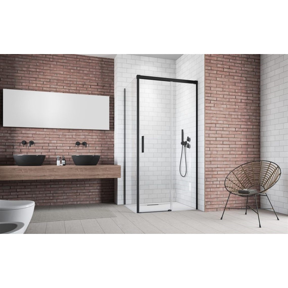 Душевое ограждение Radaway Idea Black KDJ 100х100 см R, черный/прозрачное - фото 2