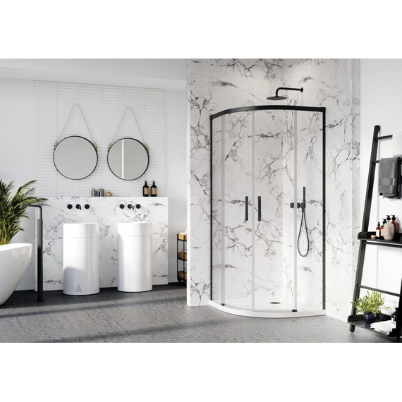 Душевое ограждение Radaway Idea Black PDD 90х90 см, черный/прозрачное - фото 2