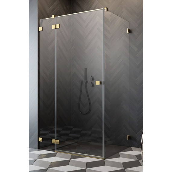 Душевое ограждение Radaway Essenza Pro Gold KDJ 80х80 см L, золото/прозрачное - фото 