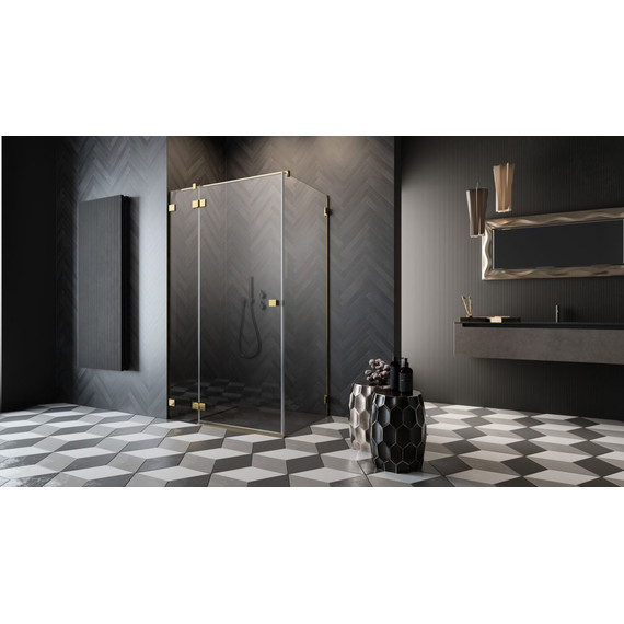 Душевое ограждение Radaway Essenza Pro Gold KDJ 120х90 см L, золото/прозрачное - фото 3