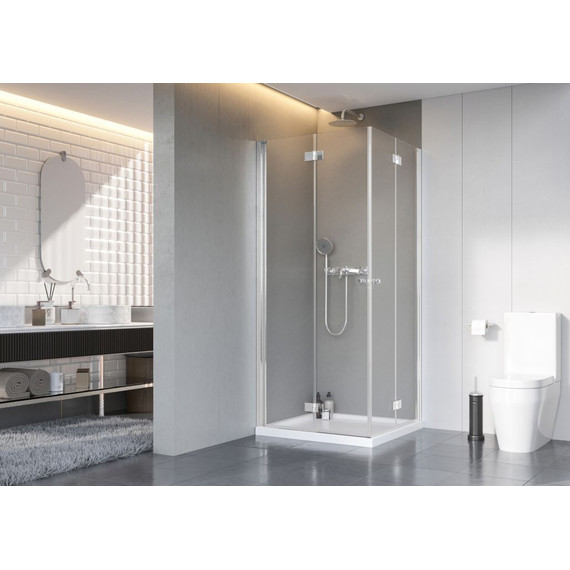 Душевое ограждение Radaway Nes 8 KDD B 100х100 см (стекло 8 мм), хром/прозрачное - фото 2