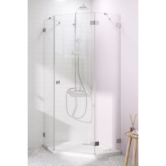 Душевое ограждение Radaway Essenza Pro PTJ 100х90 см R, хром/прозрачное - фото 