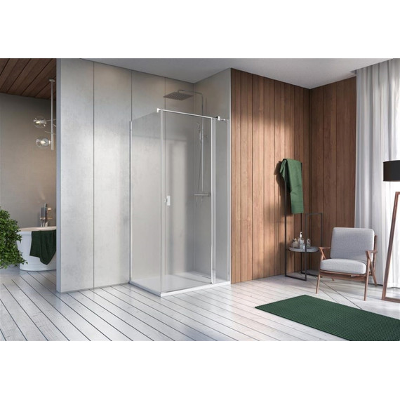Душевое ограждение Radaway Nes KDJ II + S1 100х100 см R, хром/прозрачное - фото 2