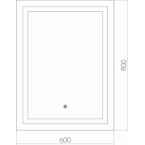 Зеркало Azario Рига 60 см с Led-подсветкой и сенсорным выключателем - фото 4