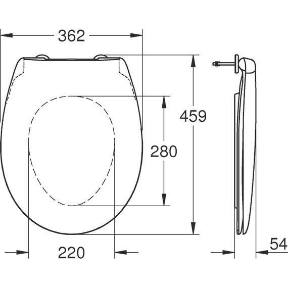Сиденье с крышкой для унитаза Grohe Bau Ceramic дюропласт 39492000 - фото 4