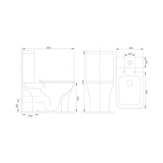 Унитаз-компакт безободковый Mirsant Smart с крышкой микролифт - фото, картинка 6 Унитаз-компакт безободковый Mirsant Smart с крышкой микролифт - фото 6