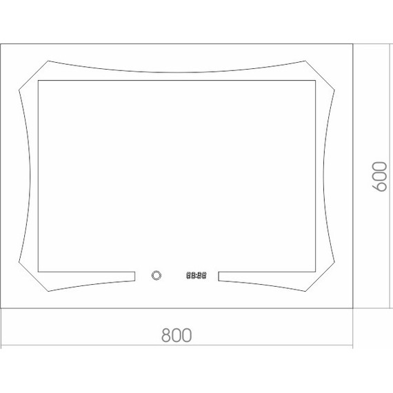 Зеркало Azario Otto Led 80 см - фото 4
