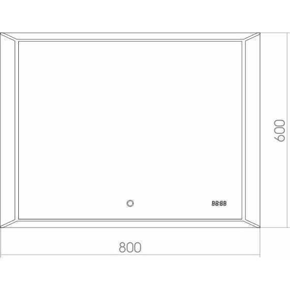 Зеркало Azario Voll Led 80 см - фото 4