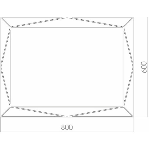 Зеркало Azario Креатив Led 80 см - фото 2