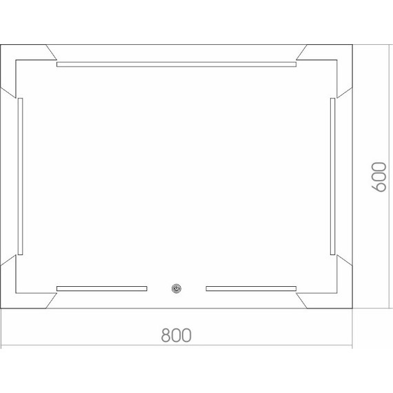 Зеркало Azario Крокус Led 80 см - фото 5