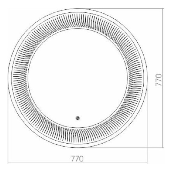 Зеркало Azario Марс Led 77 см - фото 3