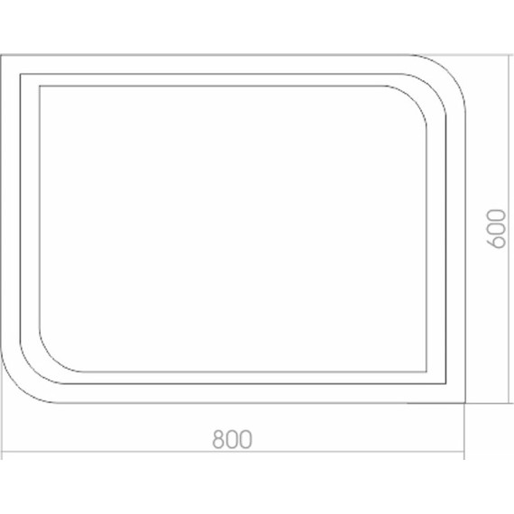 Зеркало Azario Персей Led 80 см - фото 3