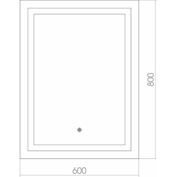 Зеркало Azario Рига 60 см с Led-подсветкой, часами, подогревом и сенсорным выключателем - фото 4