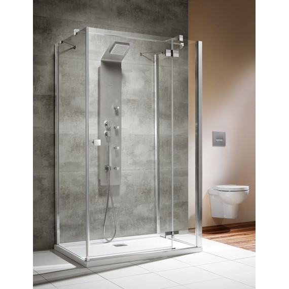 Душевое ограждение Radaway Almatea KDJ+S 120х80 см R, хром/прозрачное - фото 
